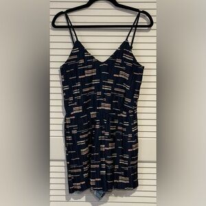 Stylish Black and Pink Patterned Romper